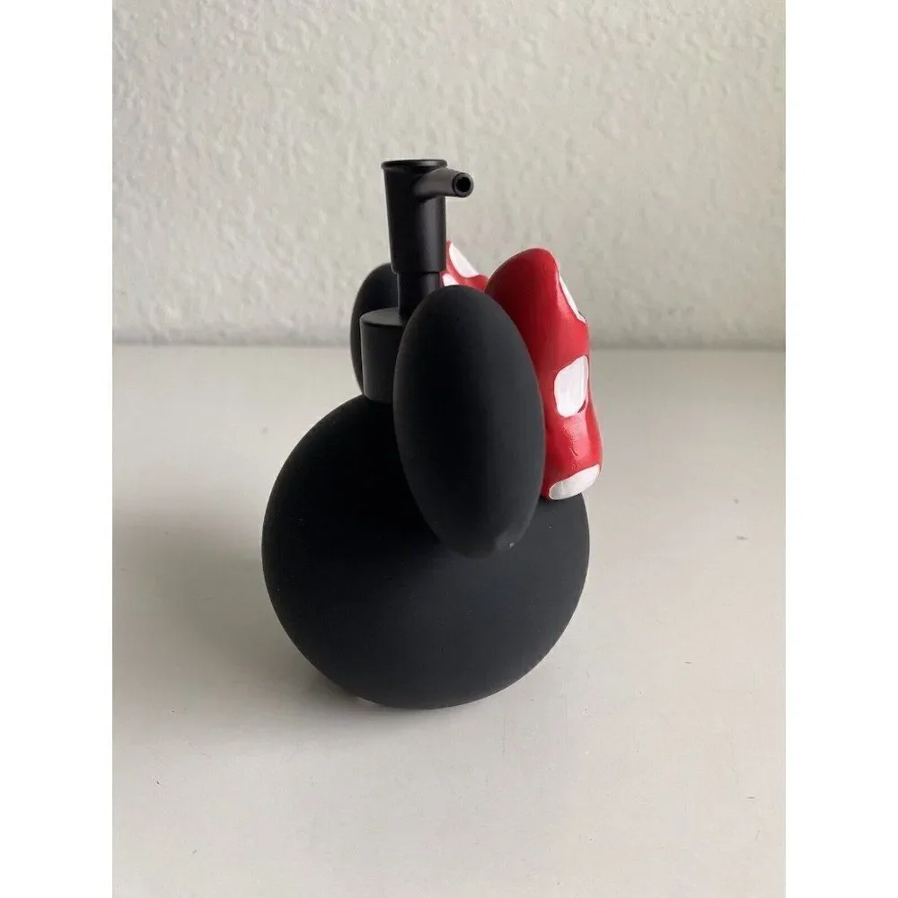 DISNEY Minnie MOUSE SOAP Lotion DISPENSER‎ With PUMP Red Bow Polkadots NEW